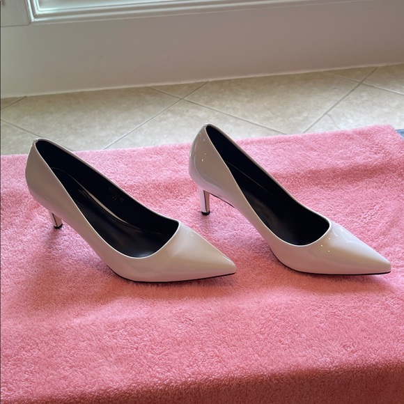 Rainbow White Patent Heels - Picture 8 of 12